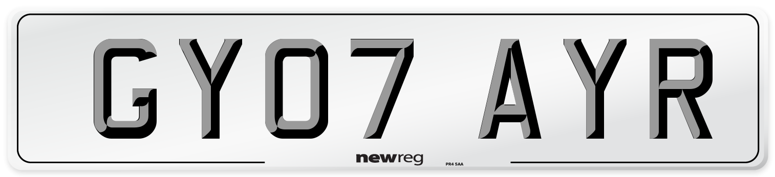GY07 AYR Number Plate from New Reg